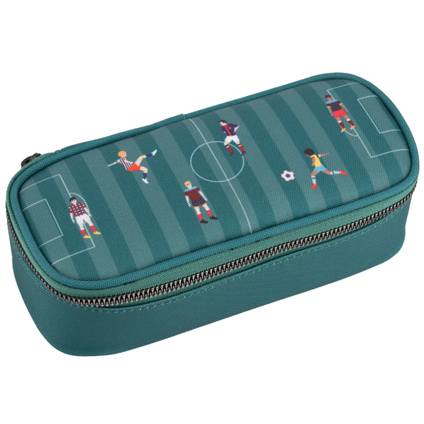A plain pencil box, varnished with Jeune Premier designs, with a selection of elastic bands on the lid to store your favorite pens.