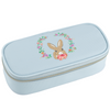 Trendy spacious pencil box. A plain pencil box, varnished with Jeune Premier designs, with a selection of elastic bands on the lid to store your favorite pens.