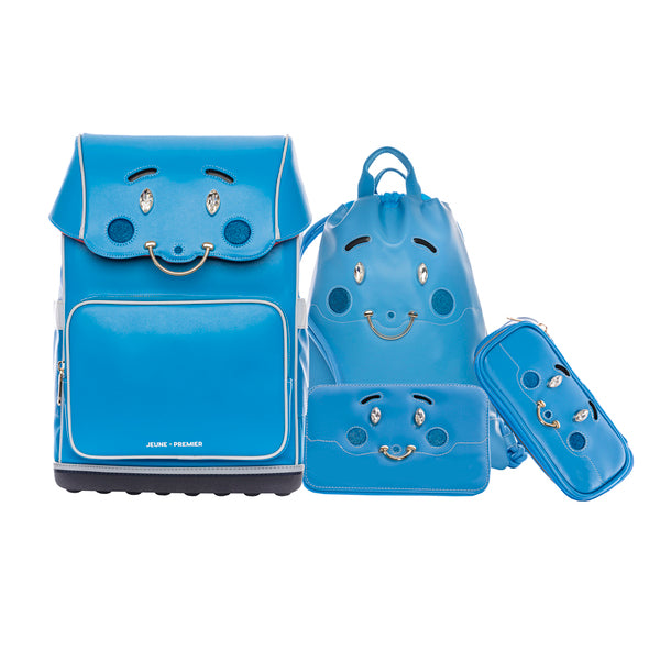 NEW ! Discover the Limited Ergomaxx Set BFF Blue with your favourite Ergomaxx backpack and matching City Bag, Pencil Box Filled & Pencil Box.