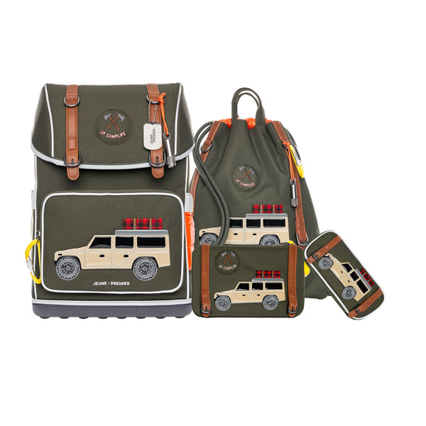 NEW ! Discover the Limited Ergomaxx Set Camp Life with your favourite Ergomaxx backpack and matching City Bag, Pencil Box Filled & Pencil Box.