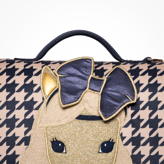 Borsa Midi - Houndstooth Horse