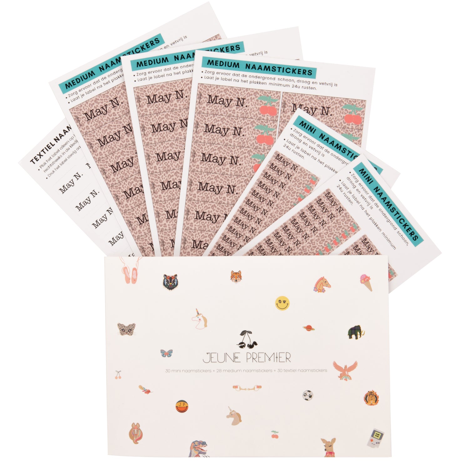 Gepersonaliseerde Labels - Leopard Cherry