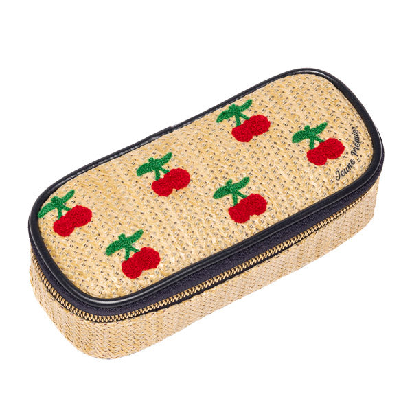 Pencil Box - Raffia Cherry