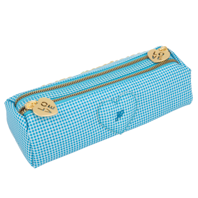 Astuccio doppio - Vichy Love Blue