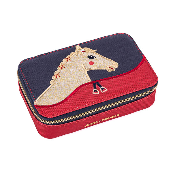 Pencil Box Filled Saddle Bag. Trendy pencil case with two separate lockable compartments, in collaboration with Maped®. If you want to draw like Picasso you need the best tools!