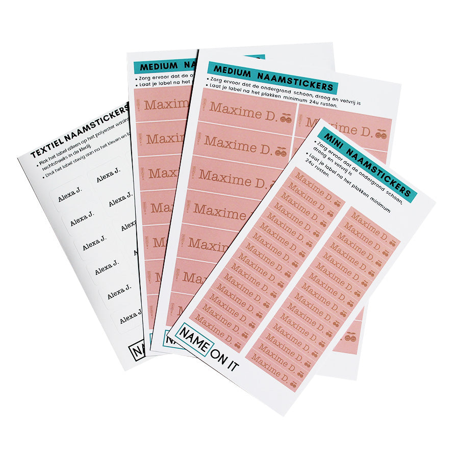 Gepersonaliseerde Labels - Baby Pink