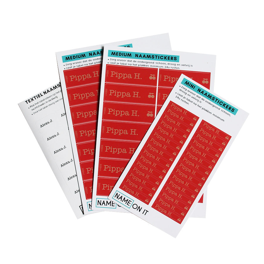 Gepersonaliseerde Labels - Perfect Red